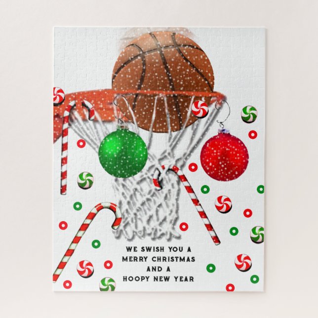 Basketball Holiday Geschenk Puzzle (Vertikal)