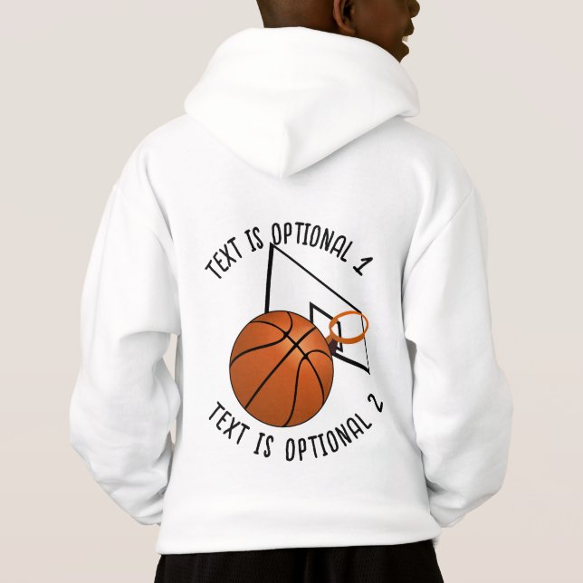 Basketball-Hoop auf Basketball Hoodie (Rückseite)