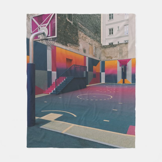 Basketball Hoop Fleecedecke (Vorderseite)
