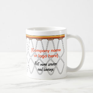 Basketball Hoop Net_black Kontur_Firmenwerbung Tasse