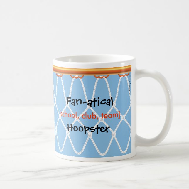 Basketball Hoop Net_Fan-atisches Template_blue Tasse (Rechts)