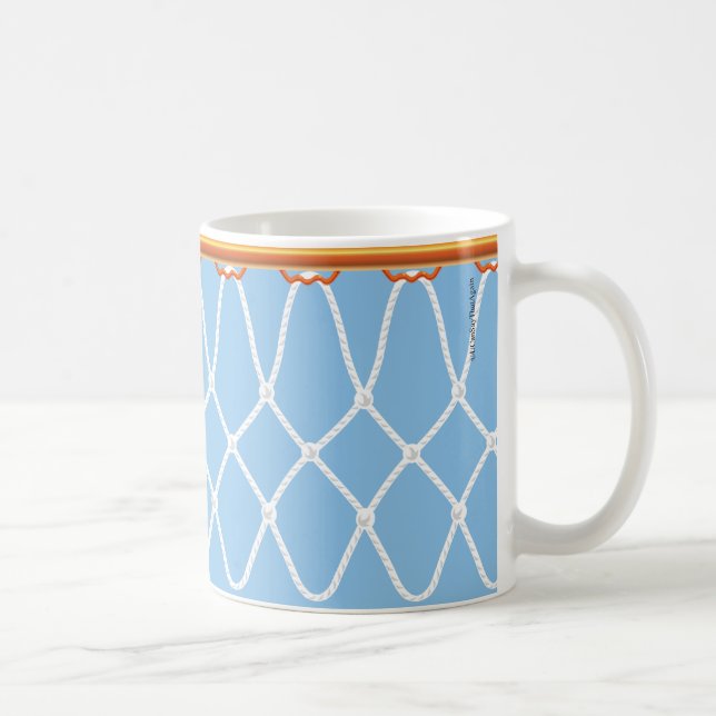Basketball Hoop Net_on blau Kaffeetasse (Rechts)