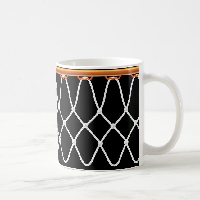 Basketball Hoop Net_on schwarz Kaffeetasse (Rechts)