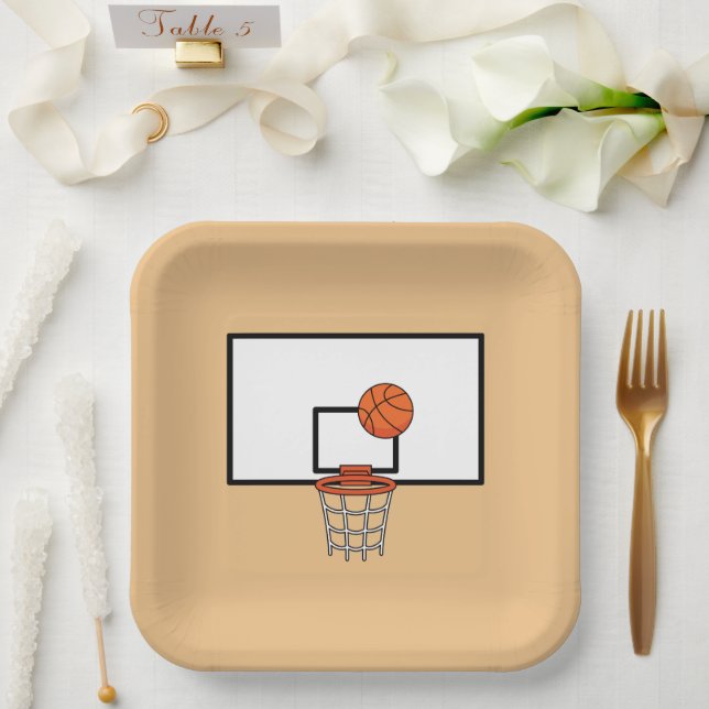 Basketball Hoop Pappteller (Hochzeit)