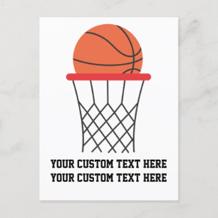 Basketball Hoop Personalisiert Postkarte