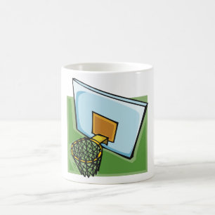 Basketball Hoop Sportuntergrund und Netz Kaffeetasse