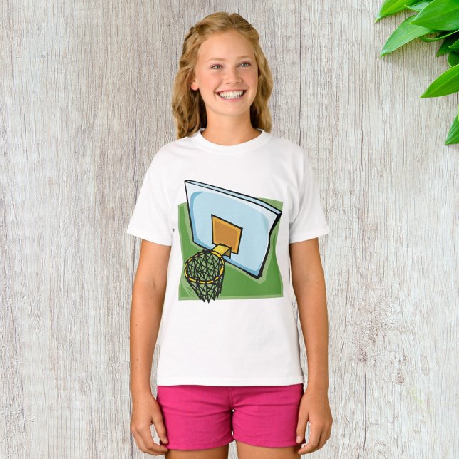 Basketball Hoop Sportuntergrund und Netz T-Shirt (Von Creator hochgeladen)