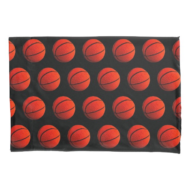 Basketball Hoops Orange Black 4Mack Pillowcase Kissenbezug (Vorderseite)