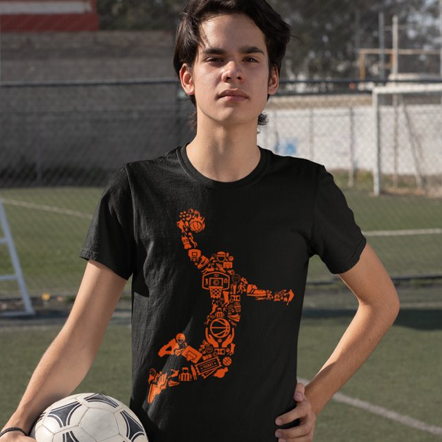 Basketball Hoops Symbol Slam Der Ball T-Shirt (Von Creator hochgeladen)