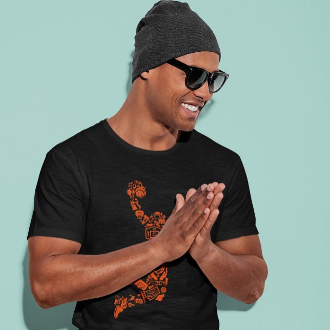 Basketball Hoops Symbol Slam Jump Time T-Shirt (Von Creator hochgeladen)