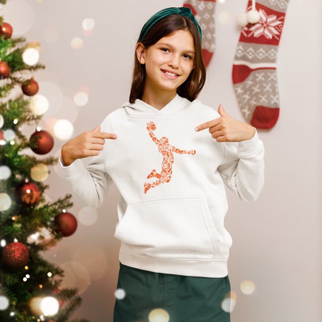 Basketball Hoops Symbol Slam The Ball Girl's Hoodie (Von Creator hochgeladen)