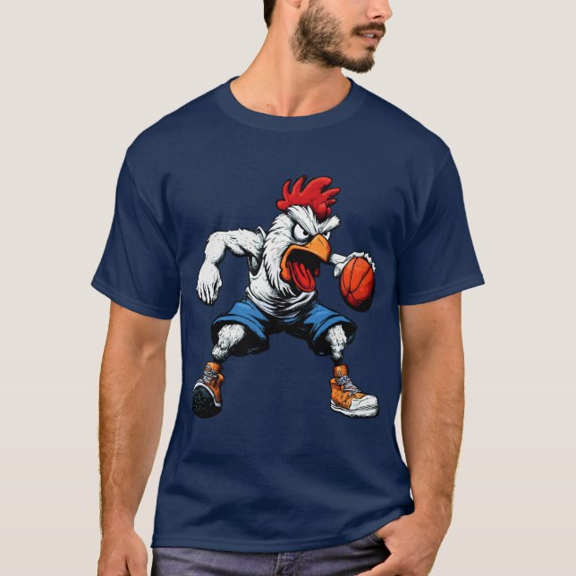 Basketball-Hühner-T - Shirt (Vorderseite)