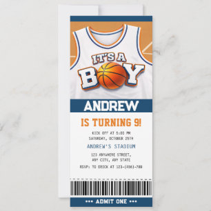 Basketball-Hype-Birthday-Bash-Ticket-Einladungen Einladung