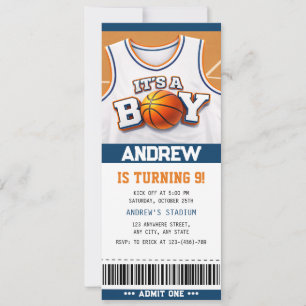 Basketball-Hype-Birthday-Bash-Ticket-Einladungen Einladung