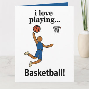 Basketball I Liebe Basketball spielen Karte
