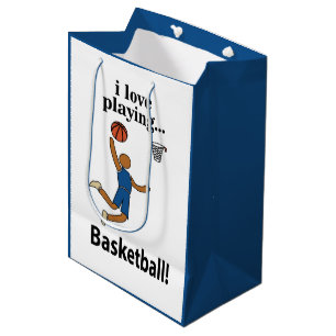 Basketball I Liebe Basketball spielen Mittlere Geschenktüte