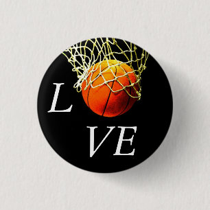 Basketball I Liebe Button