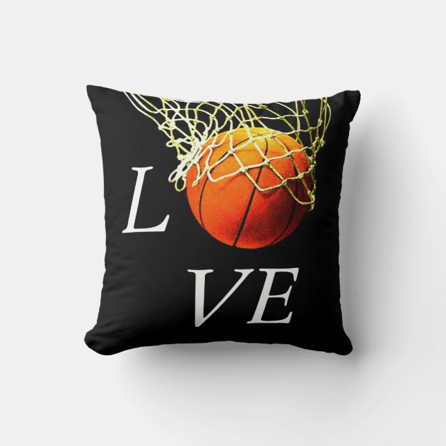 Basketball I Liebe Kissen (Vorderseite)
