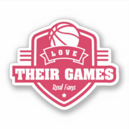 Basketball I Liebe mit vielen Teamfarben Aufkleber