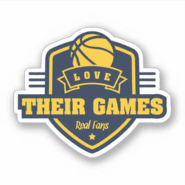 Basketball I Liebe mit vielen Teamfarben Aufkleber