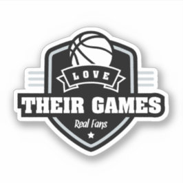 Basketball I Liebe mit vielen Teamfarben Aufkleber