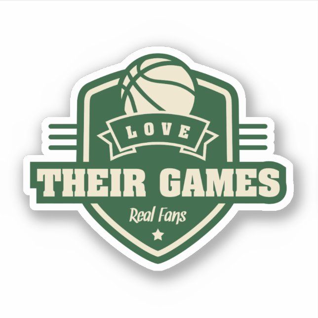 Basketball I Liebe mit vielen Teamfarben Aufkleber (Vorderseite)