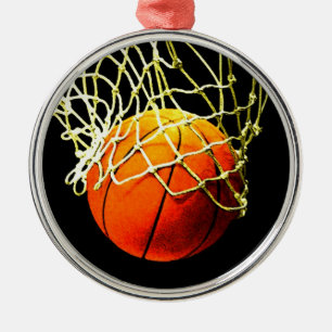 Basketball I Liebe Ornament Aus Metall