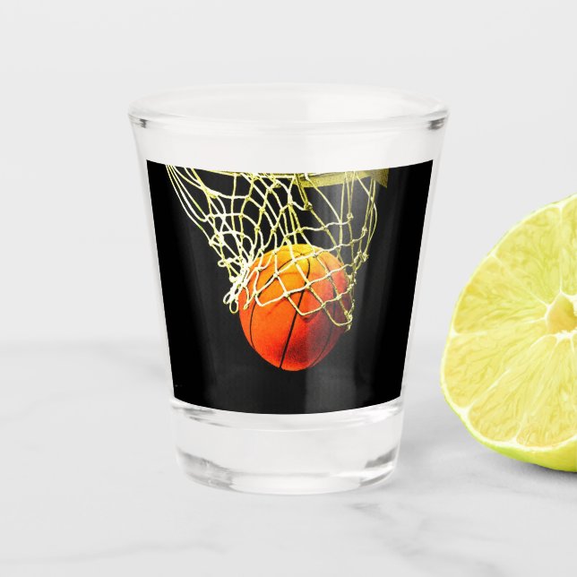 Basketball I Liebe Schnapsglas (Vorderseite)