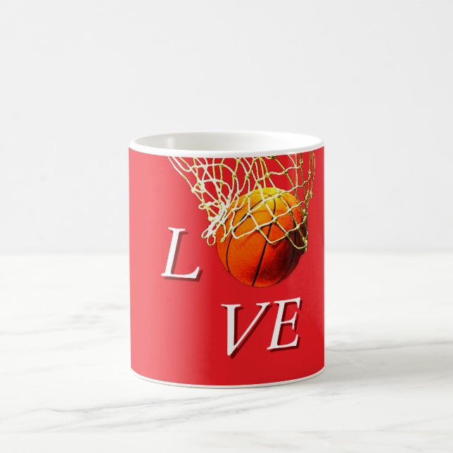 Basketball I Love Kaffeetasse (Mittel)