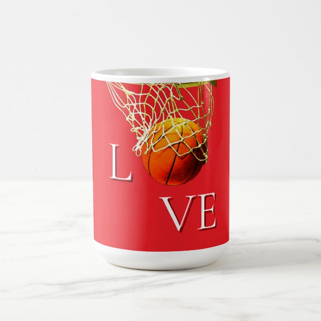Basketball I Love Kaffeetasse (Mittel)