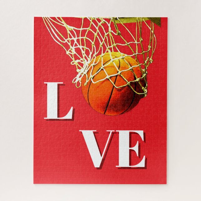 Basketball I Love Puzzle (Vertikal)