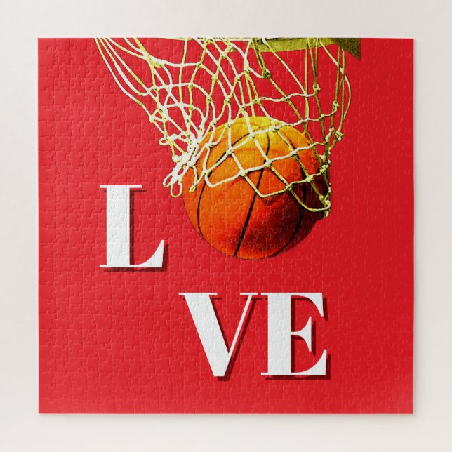 Basketball I Love Puzzle (Vertikal)