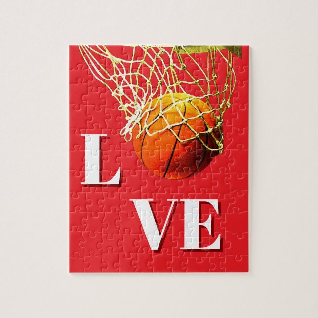 Basketball I Love Puzzle (Vertikal)