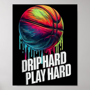 Basketball Ice Cream Tropfen für Jungen Girls Juge Poster