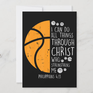 Basketball Ich kann Dinge tun Bibel Verse Gott Jes Einladung