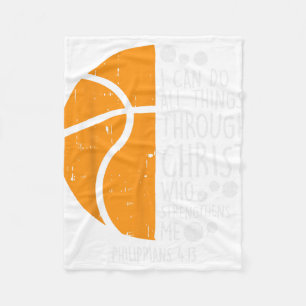 Basketball Ich kann Dinge tun Bibel Verse Gott Jes Fleecedecke