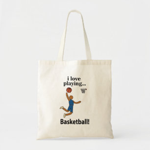Basketball Ich liebe Basketball spielen Tragetasche