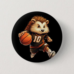 Basketball-Igel Button