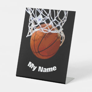Basketball Ihr Name Benutzerdefiniert Sockelschild