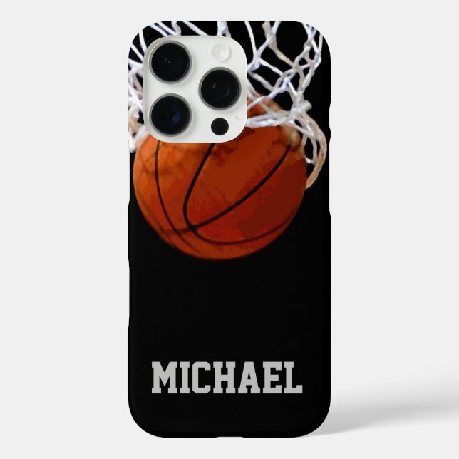 Basketball Ihr Name Case-Mate iPhone Hülle (Rückseite)