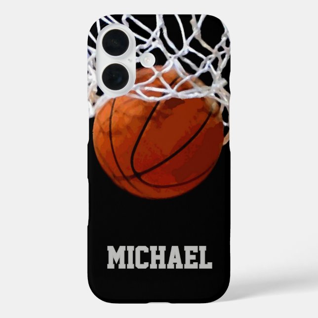 Basketball Ihr Name Case-Mate iPhone Hülle (Rückseite)