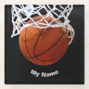 Basketball Ihr Name Glasuntersetzer