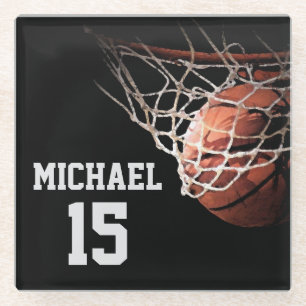 Basketball Ihr Name Glasuntersetzer