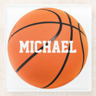 Basketball Ihr Name Glasuntersetzer