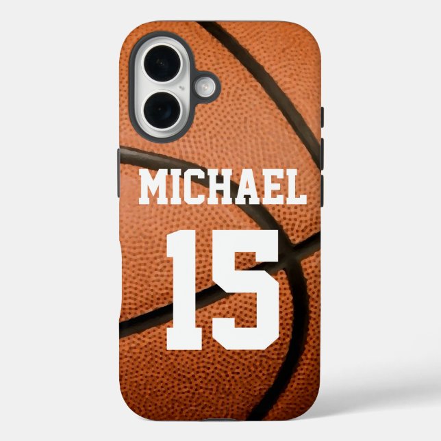 Basketball Ihr Name individuell einstellbar Case-Mate iPhone Hülle (Rückseite)
