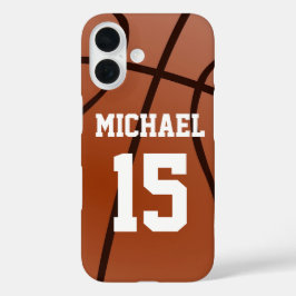 Basketball Ihr Name individuell einstellbar iPhone 16 Hülle