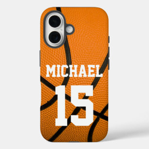 Basketball Ihr Name individuell einstellbar iPhone 16 Hülle