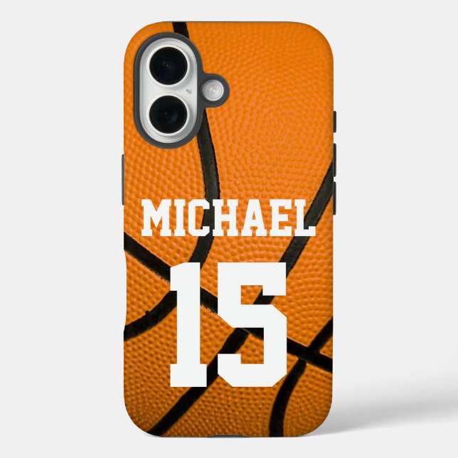 Basketball Ihr Name individuell einstellbar Case-Mate iPhone Hülle (Rückseite)
