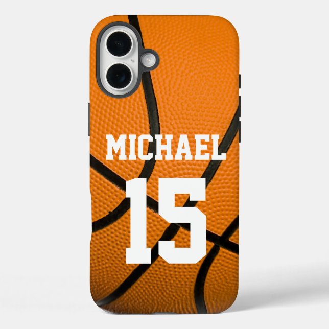 Basketball Ihr Name individuell einstellbar Case-Mate iPhone Hülle (Rückseite)