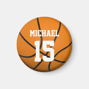 Basketball Ihr Name individuell einstellbar Magnet